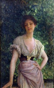 çamaşırcı kadın by Antoine Auguste Ernest Herbert or Hebert