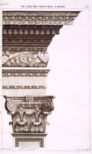 Altın ve Gümüşçüler Kemeri, Roma, 1682 by Antoine Babuty Desgodets