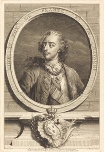 Louis XV, Fransa Kralı by Antoine Benoist after Jakob Christoffel Le Blon after Nicholas Blakey
