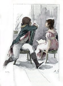 Napolyon Bonapart'ın (1769-1821) nişanlısı Desiree Clary (1777-1860) ile portresi c. Nisan 1795 (Desiree Clary'nin Napolyon Bonapart ile nişanlandığı zamanki portresi, Nisan 1795) Antoine Calbet'nin çizimi “Napoleon et les femmes”ten alıntılar