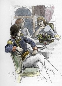 Şarkıcı Giuseppina Grassini (1773-1850), sevgilisi olan ilk konsül Napolyon Bonapart'ın odasında Berthier'in huzurunda gençti.
