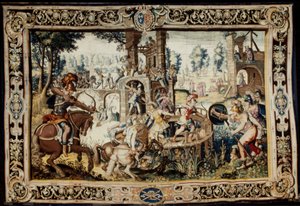 Exercise in the Assault and Defense of a Bastion, designed 1562–1565 (woven 1611–1627) (wool & silk) by Antoine Caron