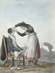 Tıraş olan bir kömür ocağı by Antoine Charles Horace Vernet