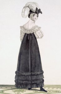 Kadife Sabah Elbiseli Kadın, Georges Jacques Gatin (1773-1831) tarafından oyulmuş 