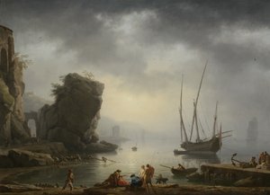 Akdeniz Kıyı Manzarası, 1746 by Antoine Charles Horace Vernet