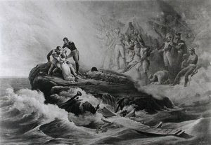 Bertrand Ailesinin Vedası, St. Helena, c.1821-36 by Antoine Charles Horace Vernet