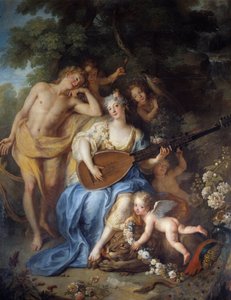"" Villars Düşesi Portresi" nee Angelique de Varangeville (1683 -? ) detayı. Antoine Coypel