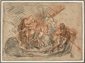 Styx Nehri üzerinde Orpheus by Antoine Coypel