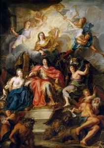 Louis XIV'in yüceltilmesi by Antoine Coypel