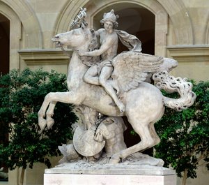 Merküre binen Pegasus, 'Marly'nin Atı' olarak bilinir, 1701-02 (mermer)
