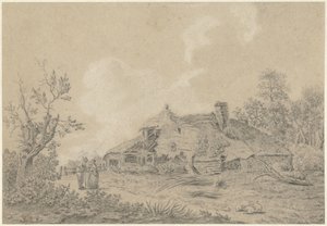 İki figürlü çiftlik evi by Antoine Daniel Prudhomme