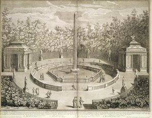 Kubbe Çeşmesi, Versay, c.1715 (gravür) by Antoine Herriset
