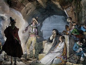 Robbers den, Jean-Baptiste-Antoine Thomas (1791-1834) tarafından Un an a Rome