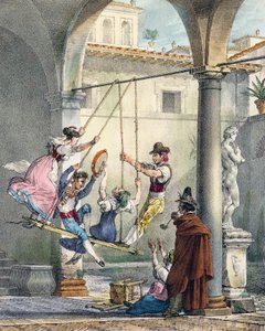 Salıncak, Antoine Jean-Baptiste Thomas (1791-1834) tarafından Un an a Rome et dans ses environs (Roma ve çevresinde bir yıl), Fransa