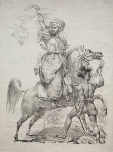 Bir Memluk Şefi, At Sırtında Yardım İçin İşaret Ediyor by Antoine Jean Gros