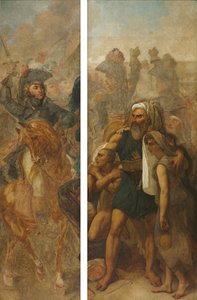 General Jean-Baptiste Kléber ve Mısırlı Ailesi ("Piramitlerin Savaşı" için eskizler) by Antoine Jean Gros