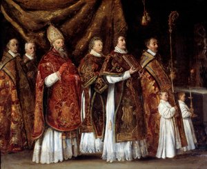 Papalık Ayini ya da sunağa ya da tören alayına yükselen bir arife tablosu Antoine Le Nain tarafından (1600/1610-1648)