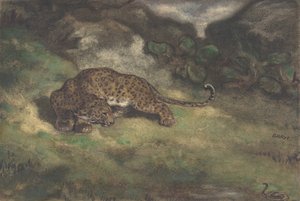 Leopar ve Yılan, 1810-75. by Antoine Louis Barye