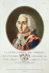 Claude (1656-1733) Comte de Forbin, 1789, 'Büyük adamların, şanlı kadınların ve Fransa'nın unutulmaz konularının portreleri'nden, 1787-92'de oyulmuş by Antoine Louis Francois Sergent Marceau