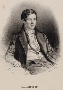 Piyanist ve besteci Franz Hünten'in portresi 1793-1878.