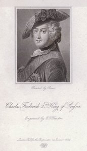 Büyük Frederick, Prusya Kralı (gravür) by Antoine Pesne