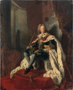 Kral Frederick I, gümüş tahtta, yaklaşık 1712. by Antoine Pesne