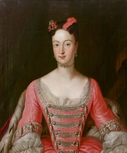 Prusya Prensesi Wilhelmine (1709-1758), Brandenburg-Bayreuth Uçbeyi - Antoine Pesne (1683-1757). Tuval üzerine yağlı boya Ebat : 79,5x65,5 cm Özel Koleksiyon by Antoine Pesne