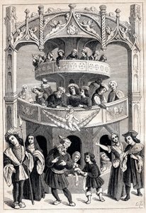 Antoine Verard (aktif 1485-1512) tarafından “” Le Grant Therence en Francois” nin cephesi - 16. yüzyılda tiyatro temsili by Antoine Verard