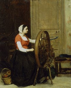 Kadın ve Çıkrık, 1860 dolayları?