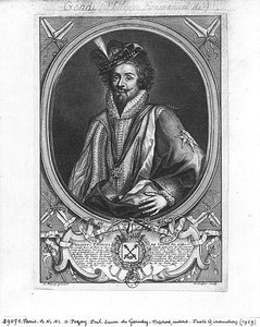 ಫಿಲಿಪ್-ಇಮ್ಯಾನುಯೆಲ್ ಡಿ ಗೊಂಡಿ (1581-1662) ಮಾರ್ಕ್ವಿಸ್ ಡಿ ಬೆಲ್ಲೆ-ಐಲ್, ಕ್ಲೌಡ್ ಡುಫ್ಲೋಸ್ (1665-1727) ಟರ್ಕಿಶ್ ಕೆತ್ತನೆ by Antoine after Pezey