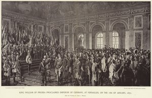 King William of Prussia proclaimed Emperor of Germany  by Anton Alexander von Werner