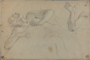 Bir Sütuna Yaslanmış Satyr by Anton Domenico Gabbiani