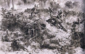 The Illustrated History of the World War 1914-1915 pubından Wuerttemberg King Grenadiers, Argonnes