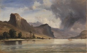 Dağlarla Sahil Manzarası. Bir Fırtına Bira