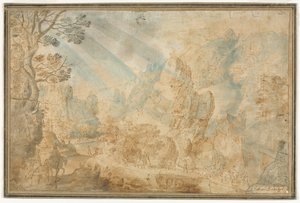 Figürlü Dağ Manzarası, 1600