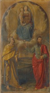 Bebek İsa ve Aziz Peter ve Paul ile Meryem by Anton Psenner