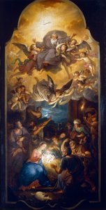 Meleklerin Zaferinde Baba Tanrı ile Çobanların Tapınması, Anton Raphael Mengs, tuval üzerine yağlı boya by Anton Raphael Mengs
