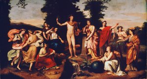 Apollo ve Üç Güzeller, c.1750-60 by Anton Raphael Mengs