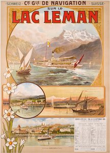 Poster reklamı Lac Leman (Cenevre Gölü), İsviçre