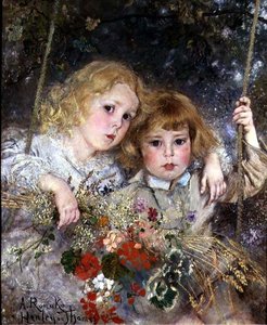 Salıncakta Ernest ve Beatrice Makins
