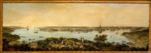 Mahon, Menorca limanının görünümü by Anton Schranz