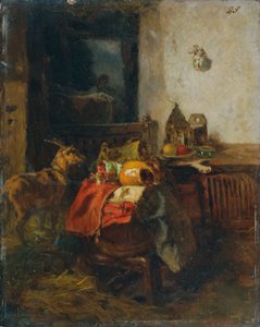 Natürmort olan köylü odası