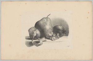 Armut, şeftali, üzüm ve kabuğu soyulmuş limon Çiçek ve Meyve Çalışmaları (...) 3. bölüm (dizi adı)