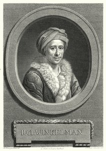 Johann Joachim Winckelmann, Alman sanat tarihçisi ve arkeolog (gravür) by Anton von (after) Maron