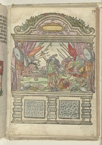 1578 Grote Markt köşesinde sahnede alegorik sahne by Antoni van Leest