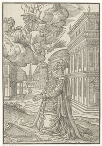 diz çökmüş david by Antoni van Leest