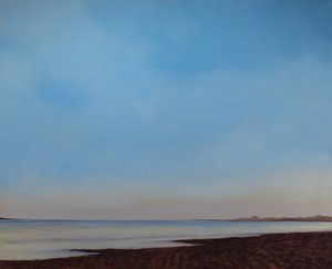 Instow Sahili, Gelgit sönüyor, 2008 dolayları (tuval üzerine yağlıboya) by Antonia Myatt