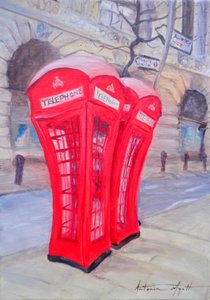kırmızı telefon by Antonia Myatt