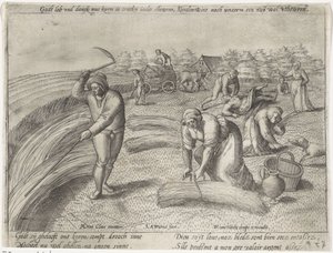 Hasat Büyüyen tahıl (seri başlığı) by Antonie Wierix (II) (possibly)