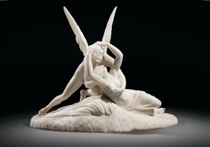 Aşk Tanrısının Öpücüğü ile Canlanan Ruh, 1860 dolayları (mermer) by Antonio (after) Canova